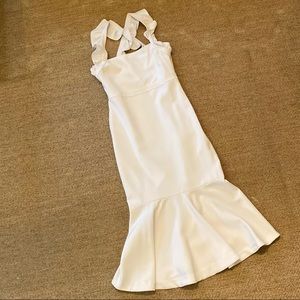 Hara Ruffle Strap Midi Dress